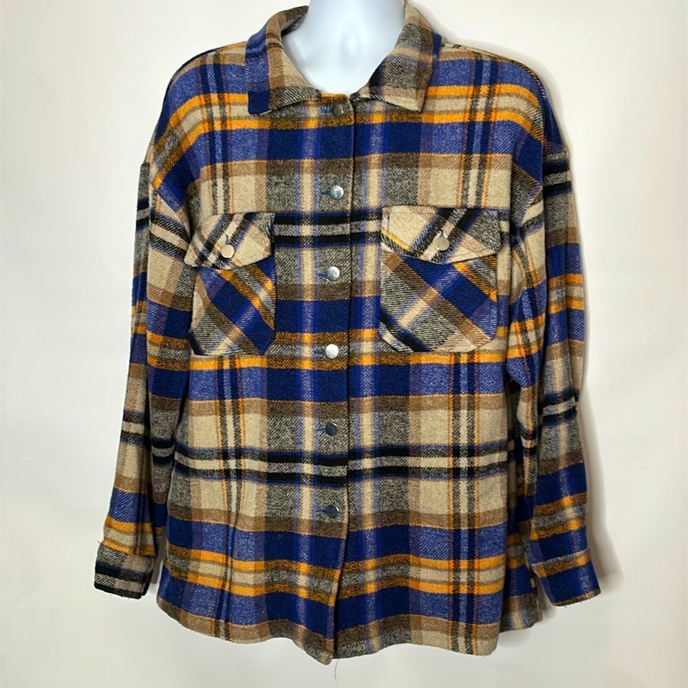BYFBM multi colored warm fuzzy shaket, size XL